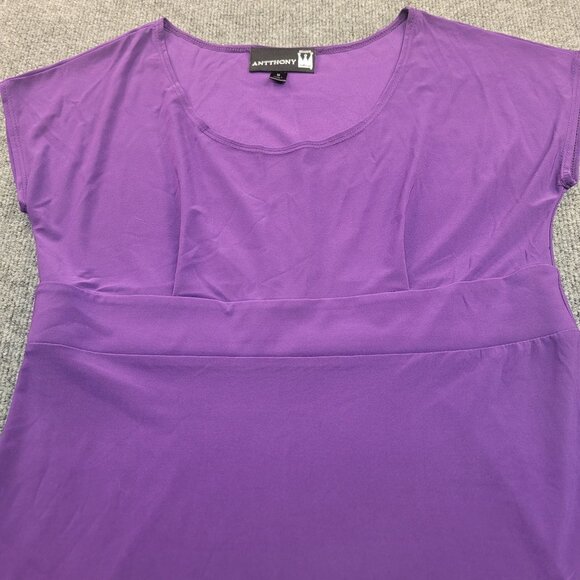 ANTTHONY Original Medium Purple Knee Length Cap Sleeve Sheath Dress USA - Picture 2 of 10